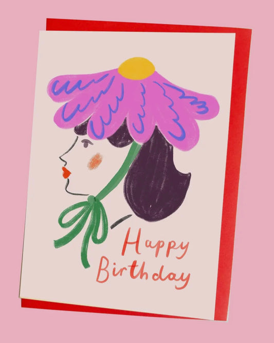 Flower Woman Birthday Card