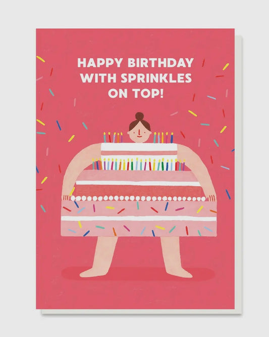Sprinkles Cake Birthday Card
