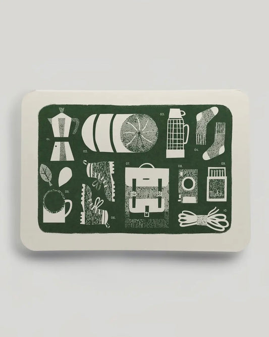 Hiking Essentials Greetings Card