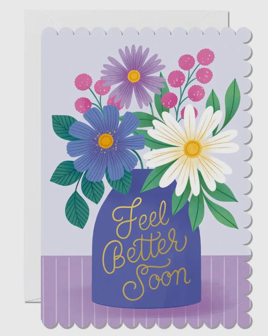 Feel Better Soon Vase Card