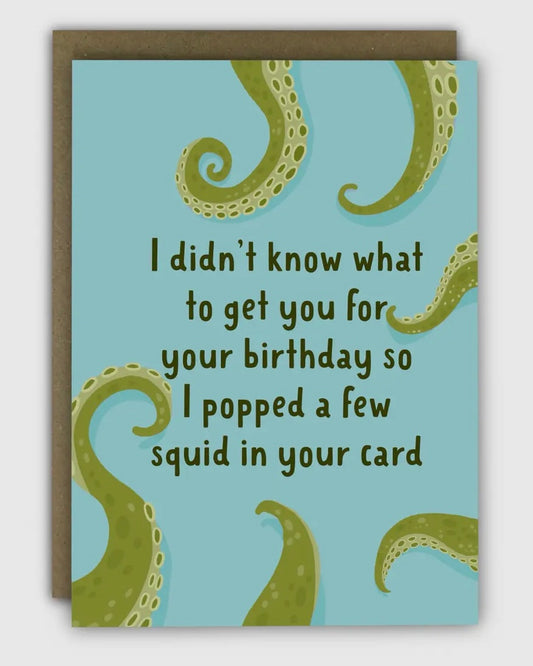 Few Squid Birthday Card