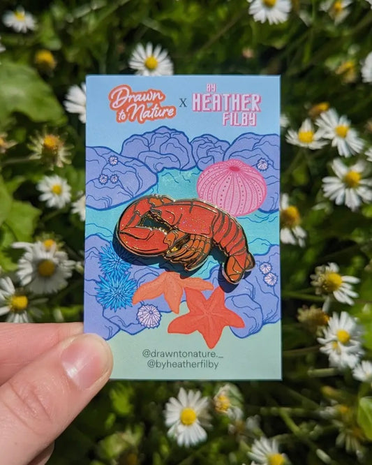 Glitter Lobster Pin