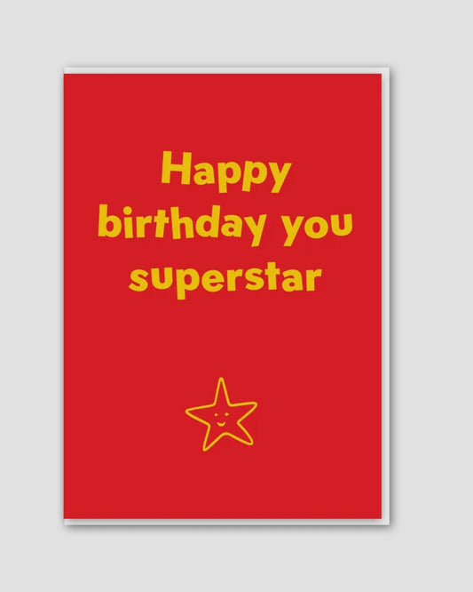 Happy Birthday Superstar Card