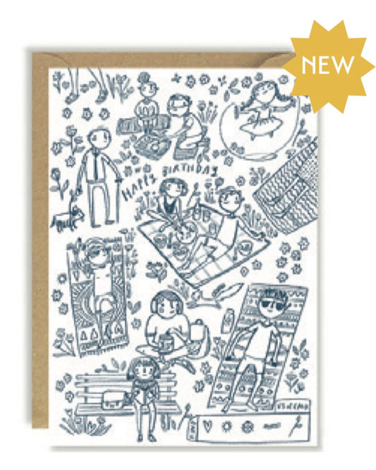 Colour Your Own Park Birthday Card
