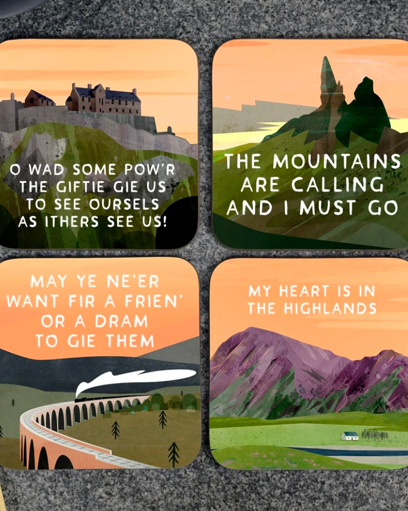 Scottish Landscape Coasters (Set Of 4)