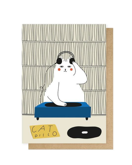 Disco Cat Card