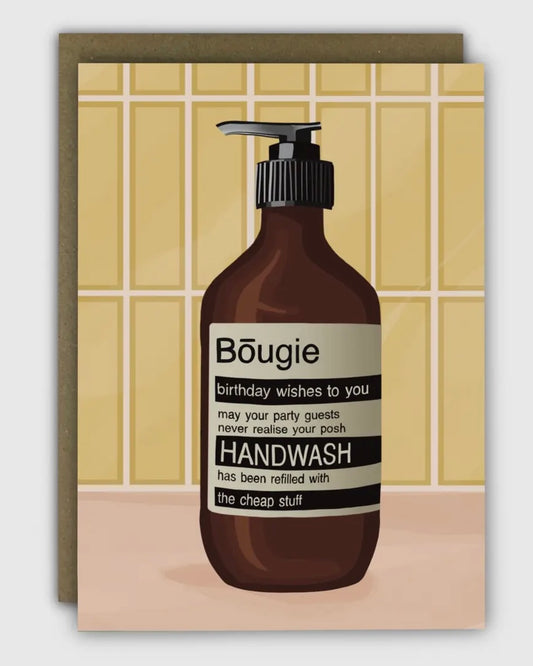 Bougie Handwash Birthday Card