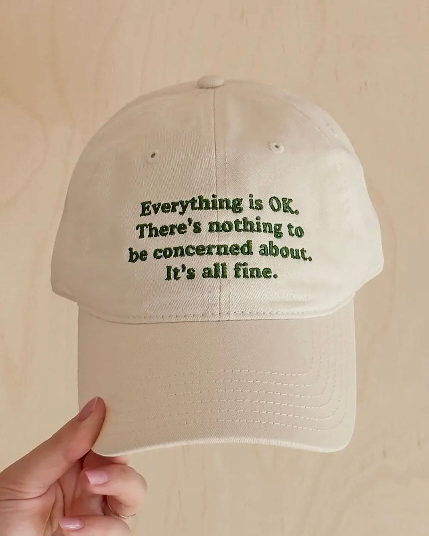 Everything Is Ok Cotton Baseball Cap
