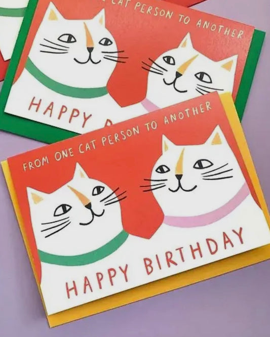 Cat Person Birthday Card