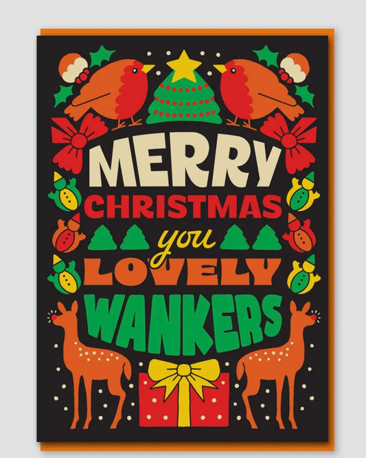 Merry Christmas W****rs Rude Christmas Card