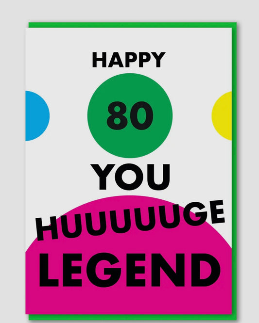 Happy 80 Birthday Card