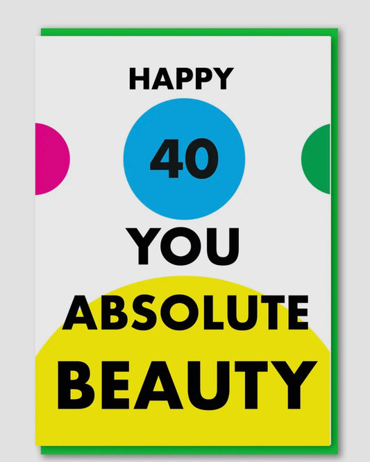 Happy 40 Birthday Card