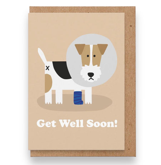 Get Well Soon Dog Card-Studio Boketto-My Beautiful Caravan