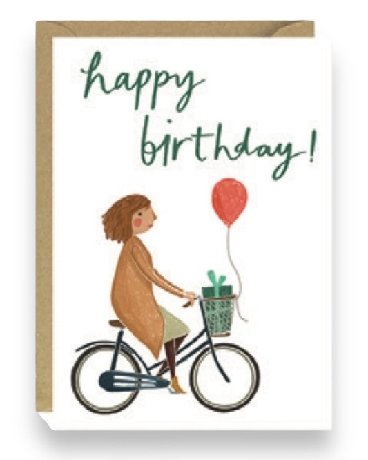 Girl Bike Birthday Card-Joy Nevada-My Beautiful Caravan