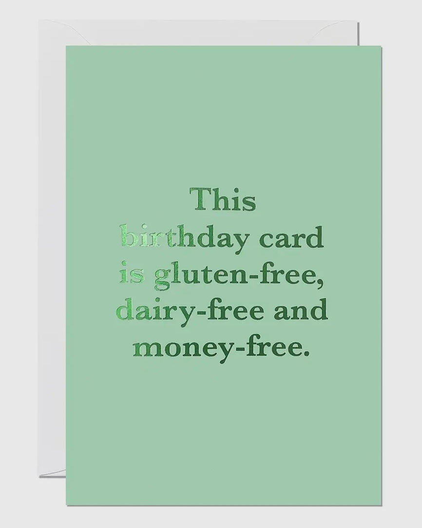 Gluten-Free, Dairy-Free Birthday Card-Ricicle Cards-My Beautiful Caravan