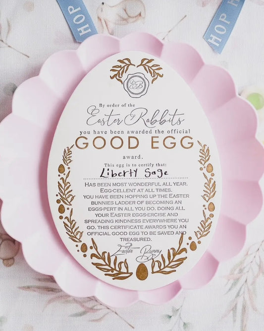 Good Egg Easter Certificate-Soch & Co-My Beautiful Caravan