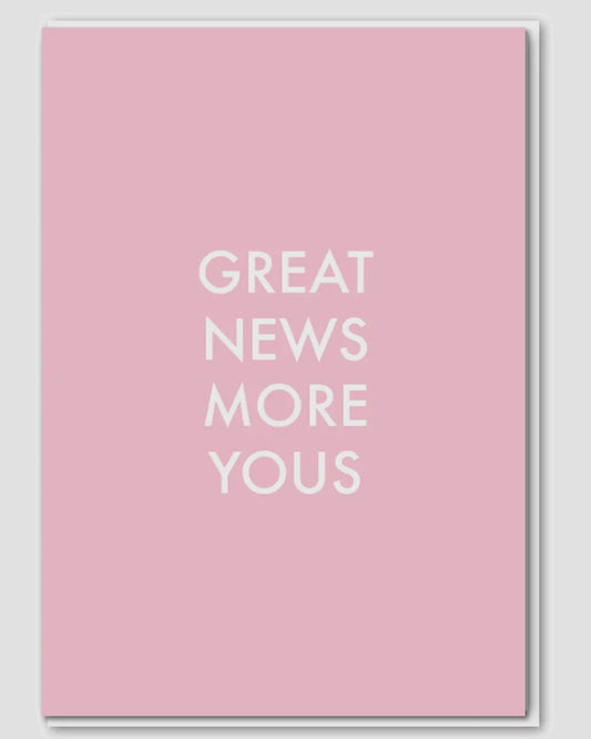Great News More Yous Pink Baby Card-Objectables-My Beautiful Caravan
