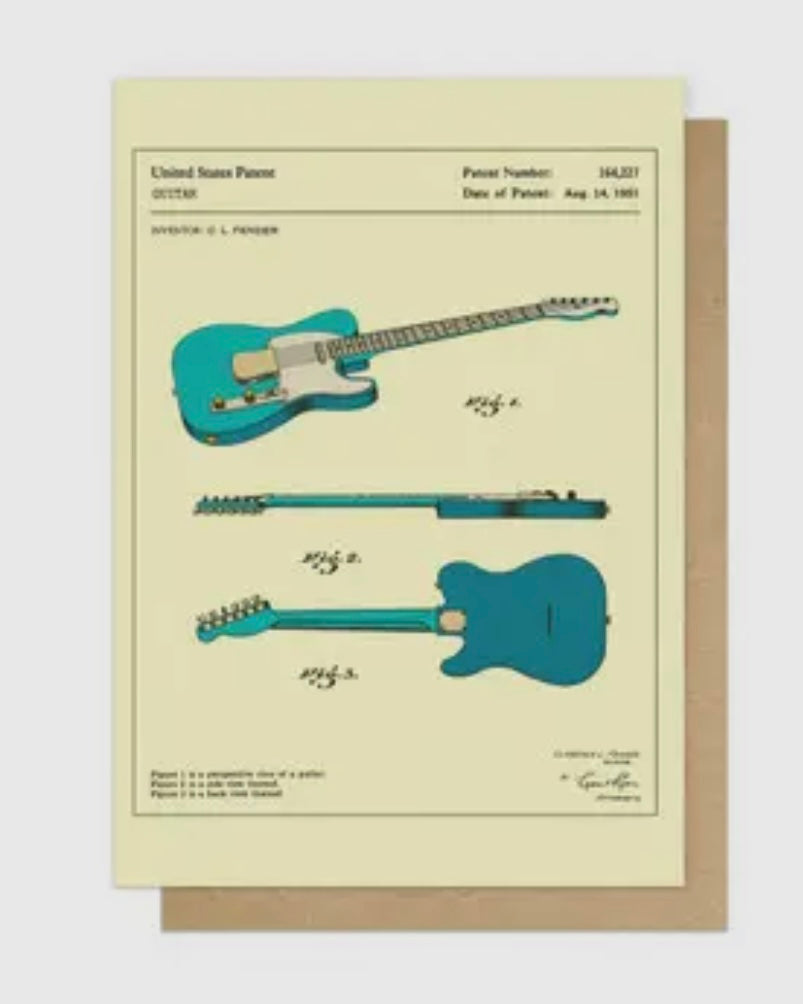 Guitar Card-East End Prints-My Beautiful Caravan