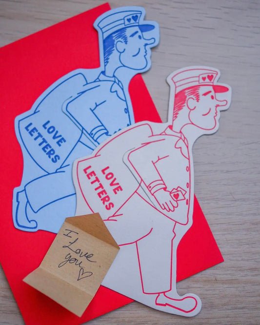 Hank The Postman Valentines Card-Soch & Co-My Beautiful Caravan