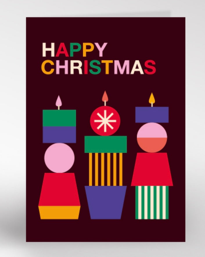 Happy Candles Christmas Card-Dicky Bird-My Beautiful Caravan