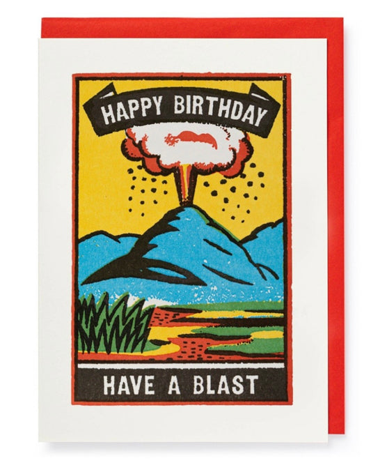 Have A Blast Volcano Birthday Card-Archivist-My Beautiful Caravan