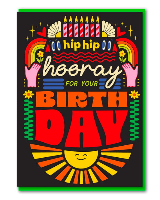 Hip Hip Hooray Birthday Card-Objectables-My Beautiful Caravan