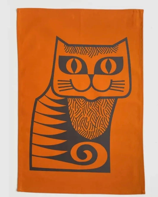 Hornsea Orange Cat Teatowel-Magpie-My Beautiful Caravan