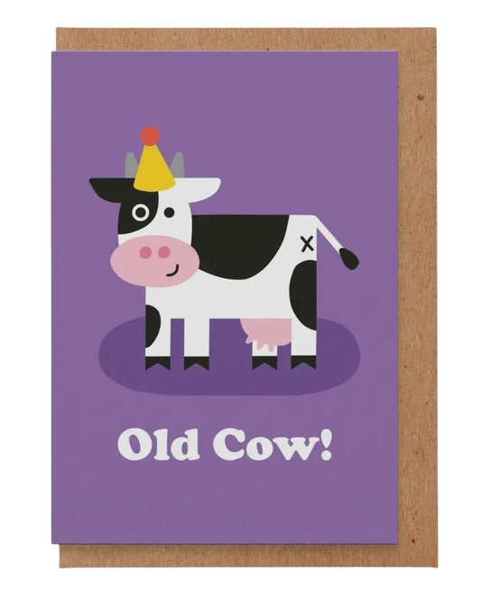 Old Cow Birthday Card