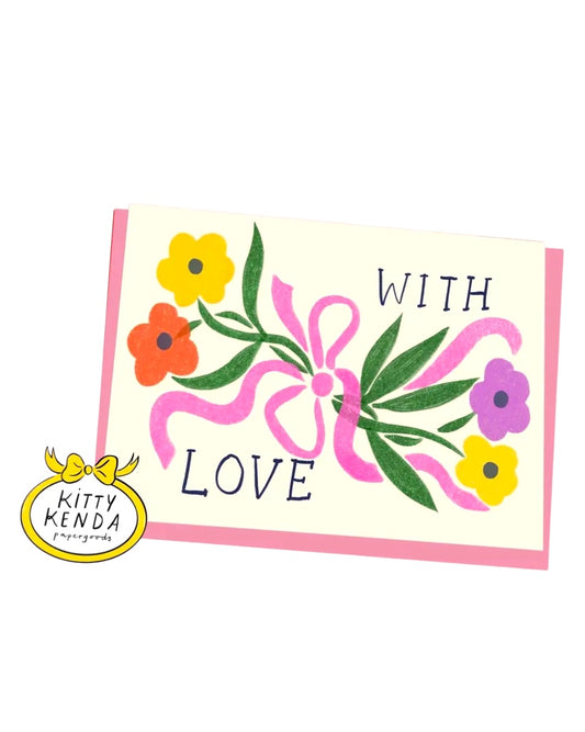 With Love Posy Card