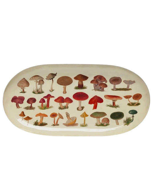 Fungi Oval Enamel Tray