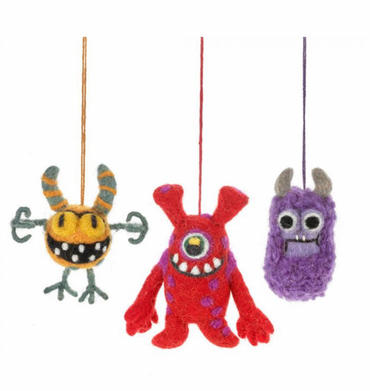 Mini Monster Felt Decorations