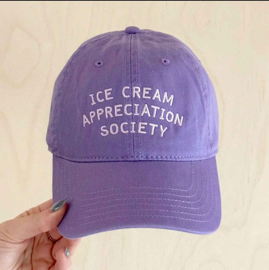Ice Cream Appreciation Society Cotton Baseball Cap