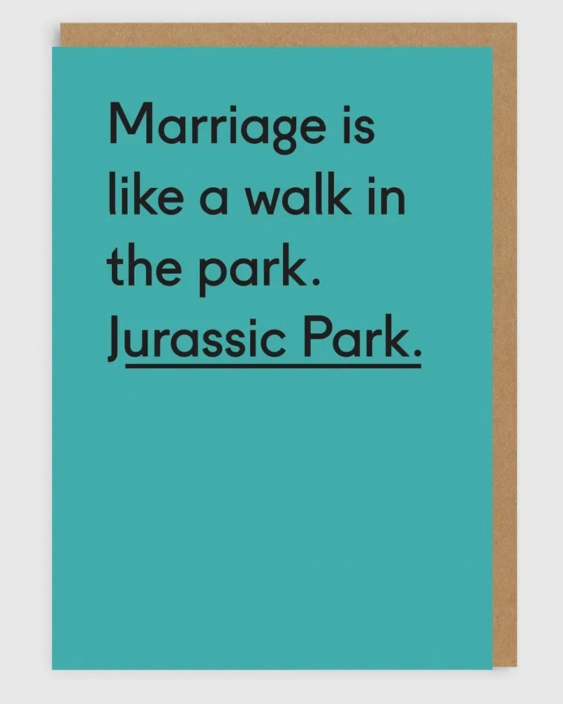 Jurassic Park Marriage Card-Ohh Deer-My Beautiful Caravan