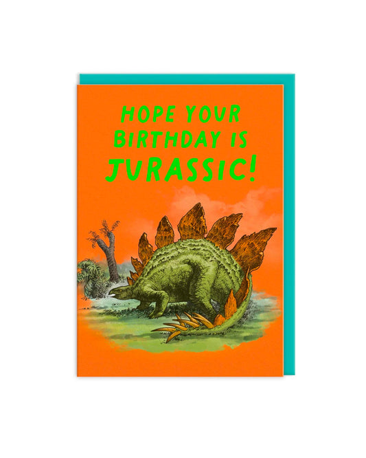 Jurassic Stegosaurus Birthday Card-Ohh Deer-My Beautiful Caravan