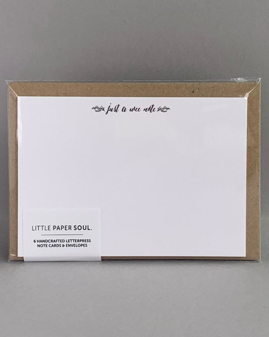 Just A Little Note Letterpress Note Cards-Little Paper Soul-My Beautiful Caravan