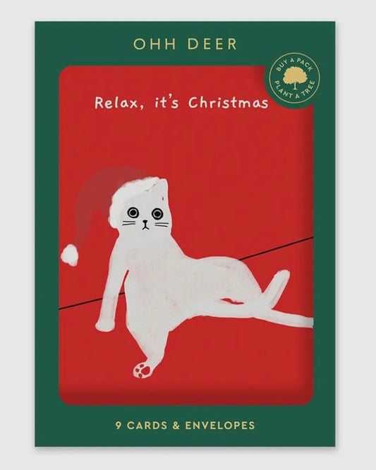 Ken The Cat Christmas Card Set-Ohh Deer-My Beautiful Caravan