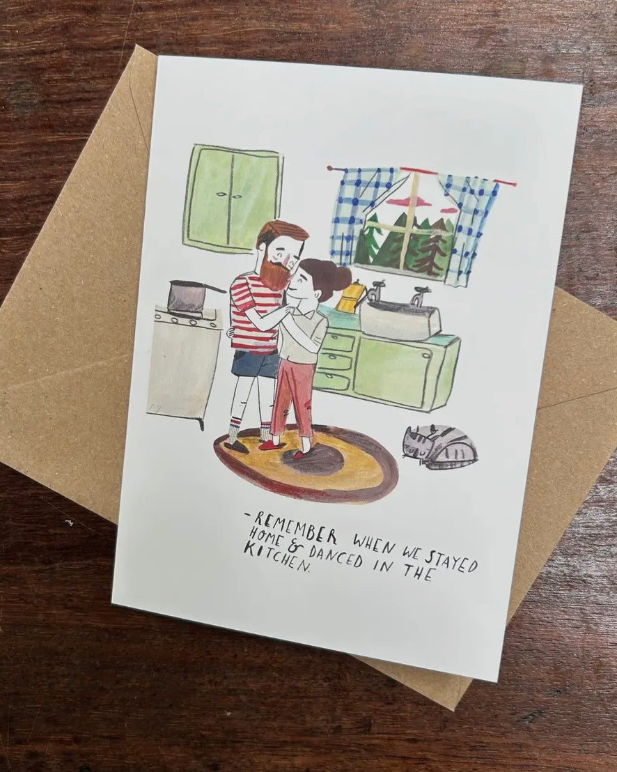 Kitchen Disco Card-Dick Vincent Illustrations-My Beautiful Caravan