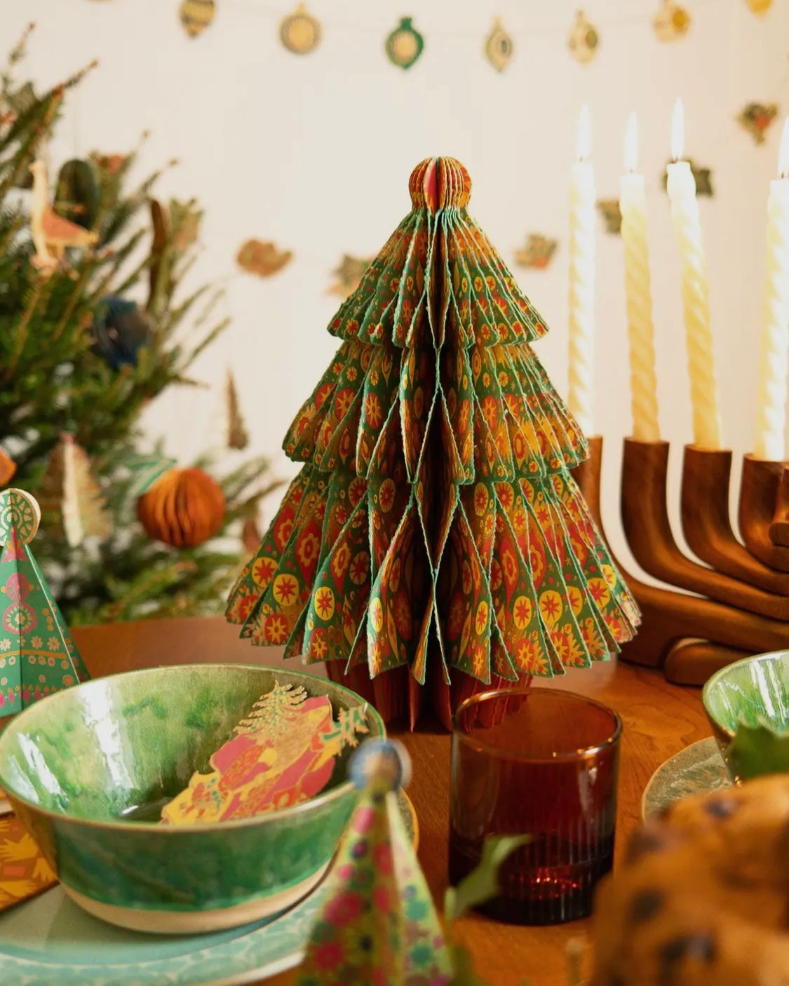 Large Christmas Tree Honeycomb Ornament-East End Press-