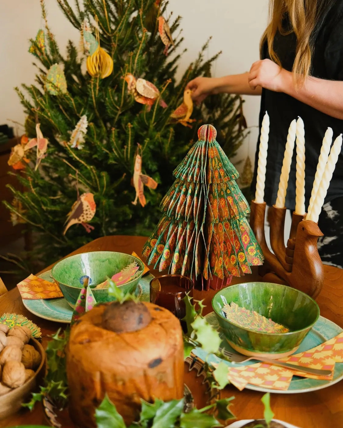 Large Christmas Tree Honeycomb Ornament-East End Press-