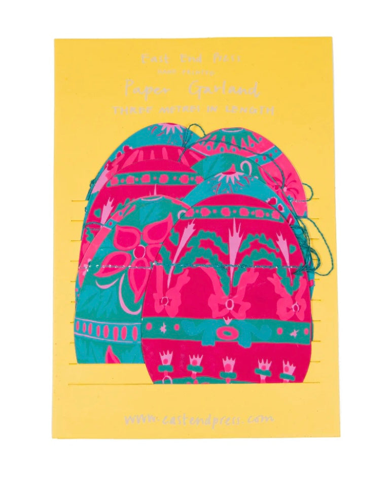 Large Easter Eggs Paper Garland-East End Press-My Beautiful Caravan