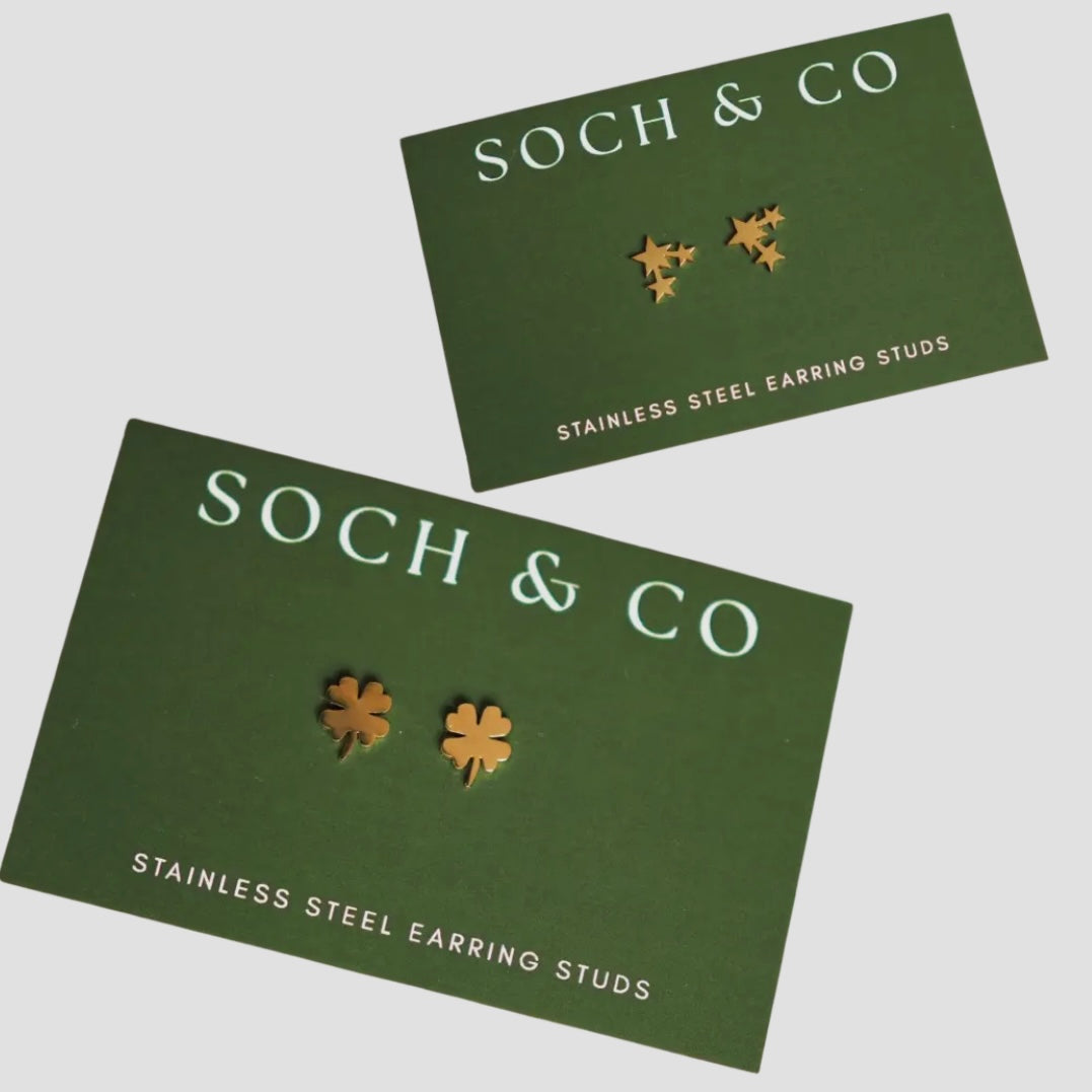 Lightening Bolt Stud Earrings-Soch & Co-My Beautiful Caravan