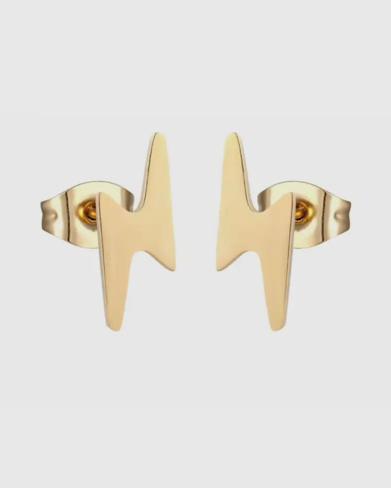 Lightening Bolt Stud Earrings-Soch & Co-My Beautiful Caravan