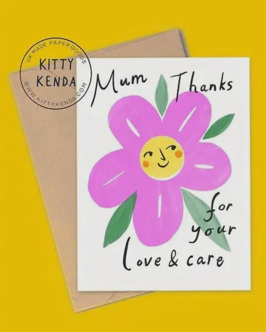 Love & Care Mum Card-Kitty Kenda-My Beautiful Caravan