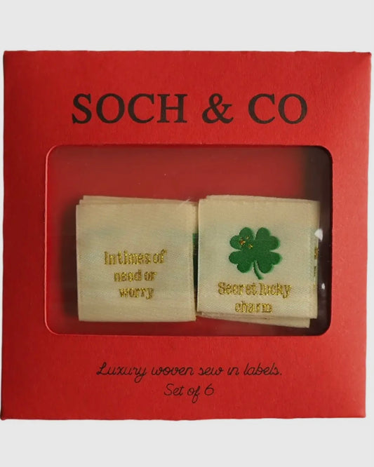 Lucky Clover Sew-In Tags-Soch & Co-My Beautiful Caravan