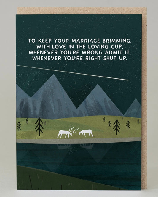 Marriage Brimming Card-Eat Haggis-My Beautiful Caravan
