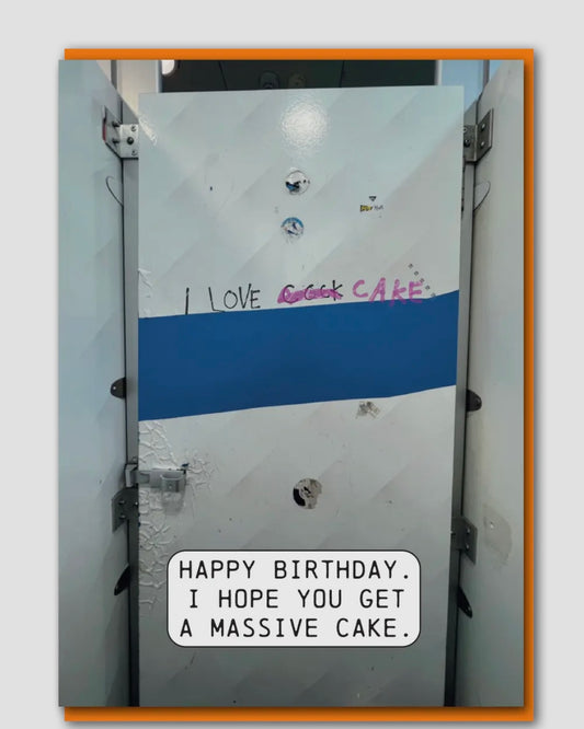 Massive Cake Rude Birthday Card-Objectables-My Beautiful Caravan
