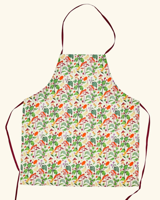 Mushroom Print Apron-Rice DK-My Beautiful Caravan