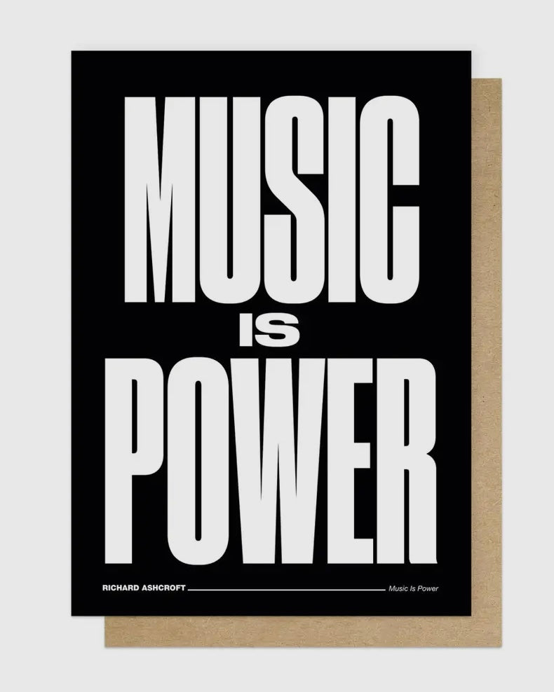 Music Is Power Card-East End Prints-My Beautiful Caravan