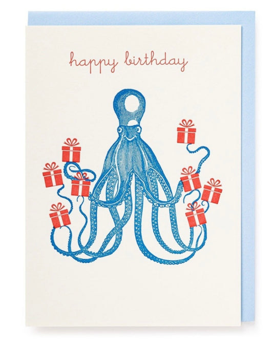 Octopus Birthday Card-Archivist-My Beautiful Caravan