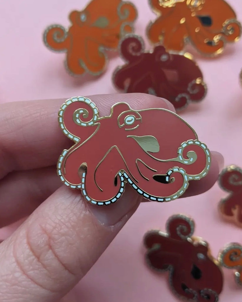 Octopus Pin-Drawn To Nature-My Beautiful Caravan